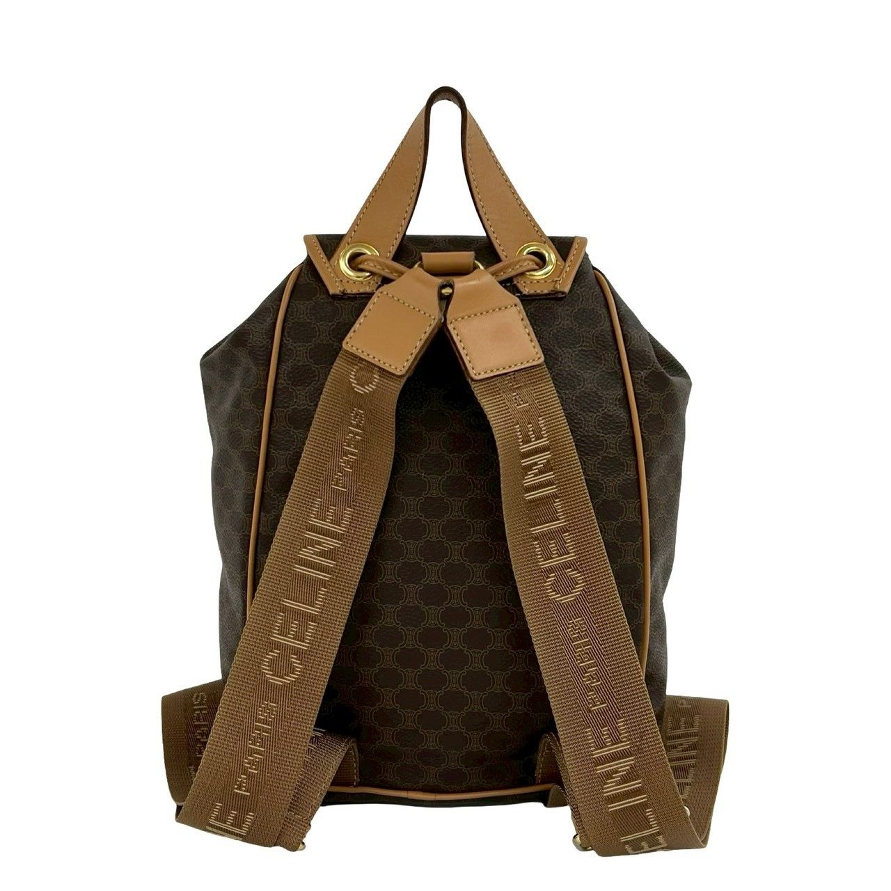 CELINE　セリーヌ　マカダム　ブラゾン　リュック　M15/2 極 美品 CELINE セリーヌ マカダム ブラゾン トリオンフ ロゴ 柄