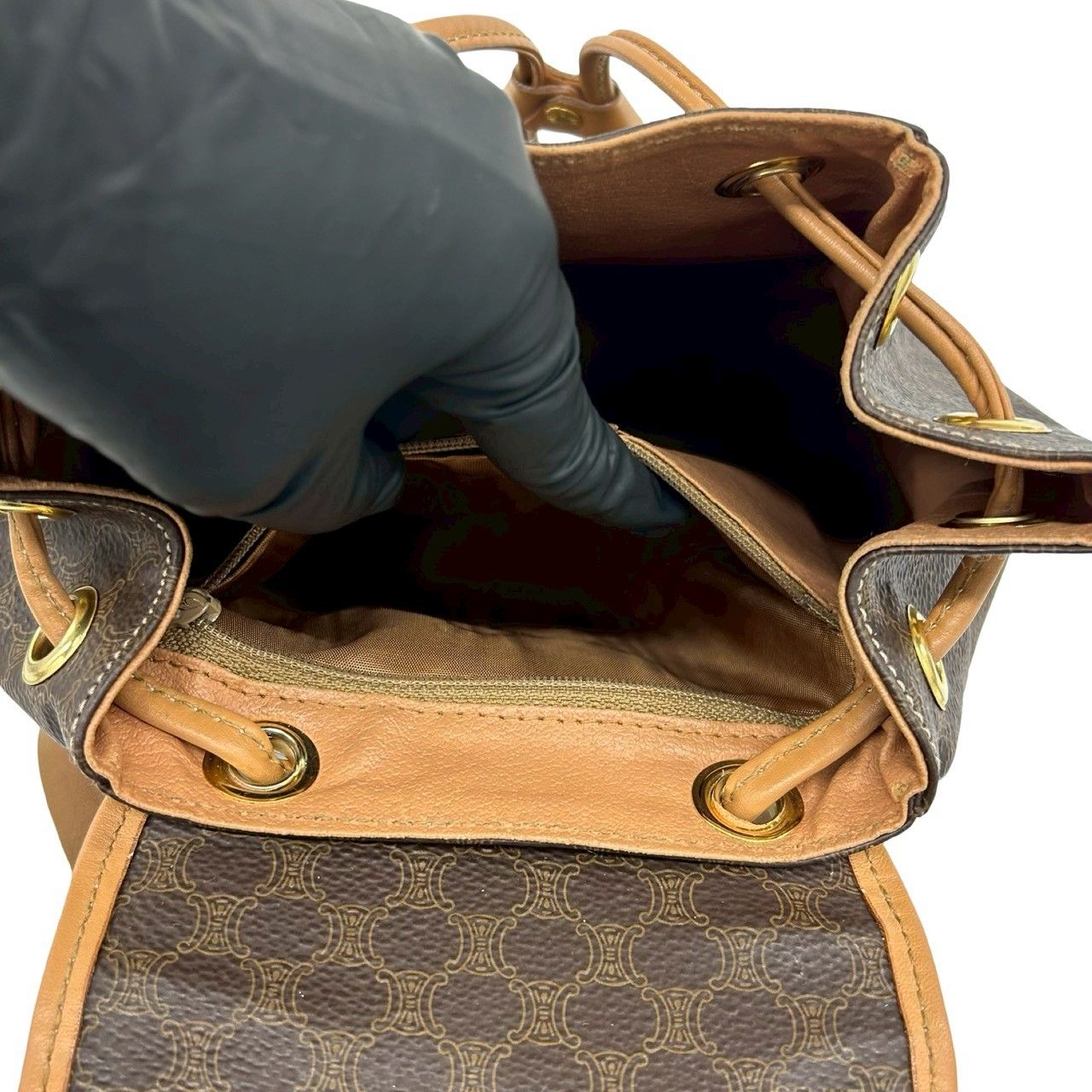 極 美品 CELINE セリーヌ マカダム ブラゾン トリオンフ ロゴ 柄
