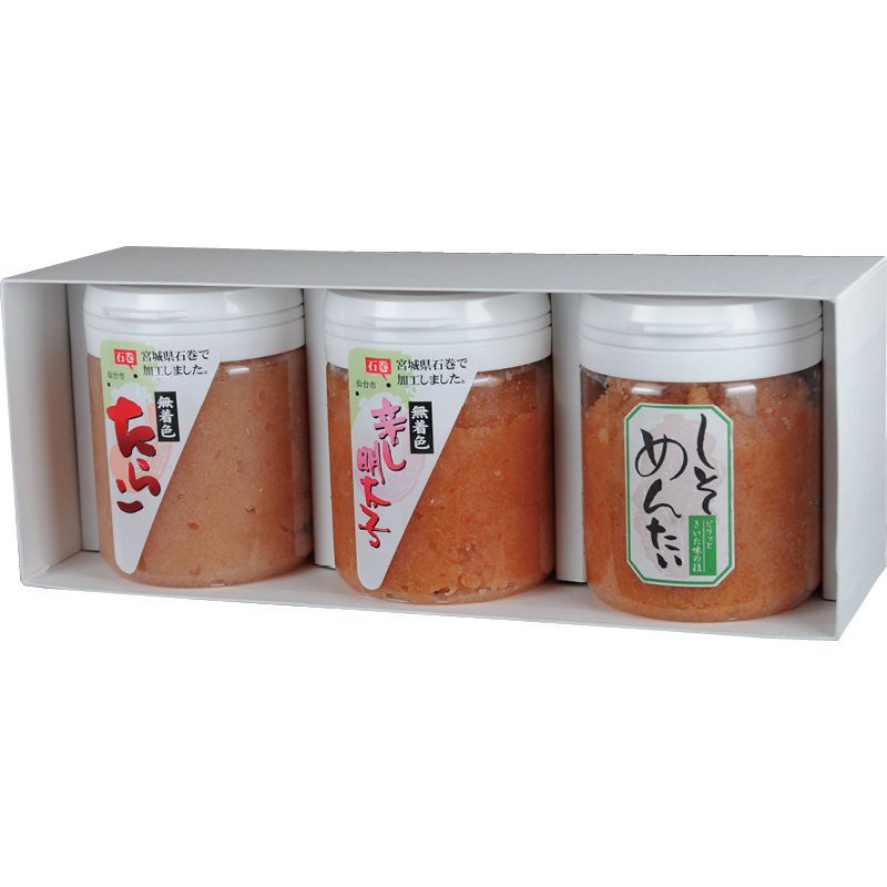 【お中元ギフト】湊水産 つぶつぶたらこ3種セット 【申込締切7/27、お届け期間6月末～8/7】 【北海道・沖縄・離島配送不可】