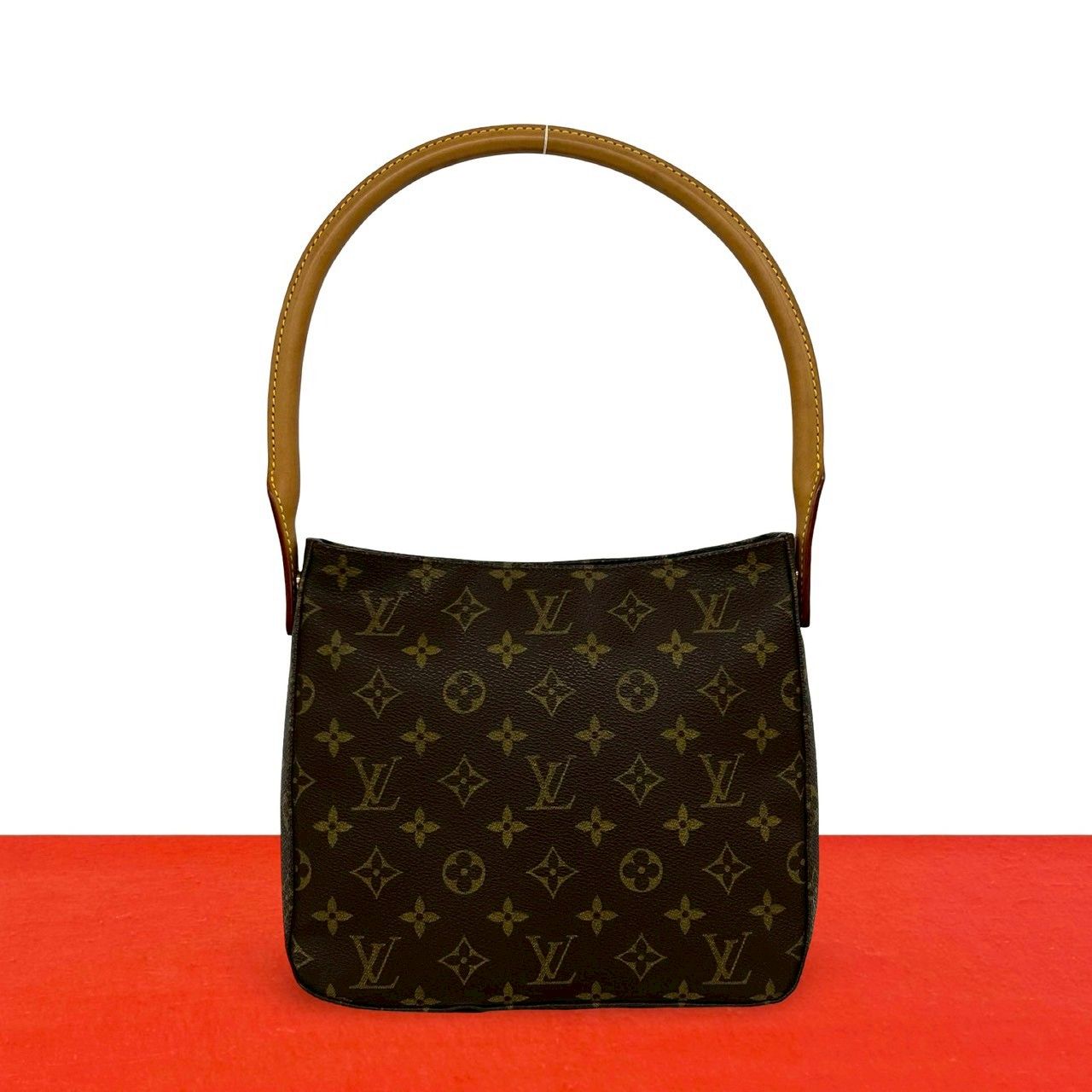 極 美品 LOUIS VUITTON ルイヴィトン ルーピング MM モノグラム レザー