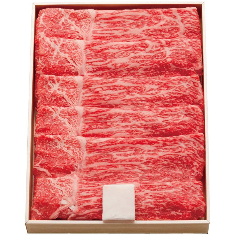 【お中元ギフト】松阪牛ももすき焼き用 【申込締切7/28、お届け期間6月末～8/6】 【北海道・沖縄・離島配送不可】