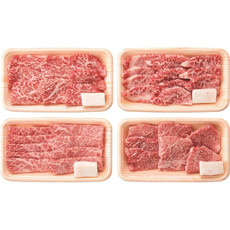 【お中元ギフト】松阪牛焼肉食べ比べ4種セット 【申込締切7/28、お届け期間6月末～8/6】 【北海道・沖縄・離島配送不可】