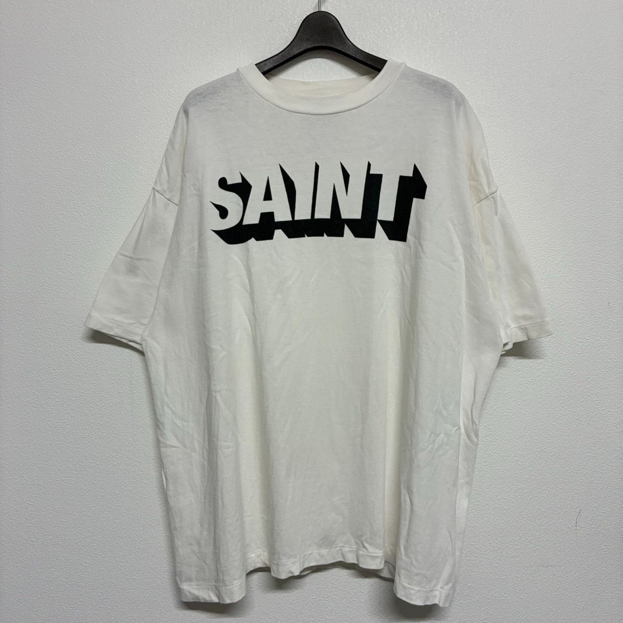 SAINT ロゴプリント Tシャツ ホワイト SAINT Mxxxxxx セントマイケル セントロゴ プリント 白 ホワイト 半袖