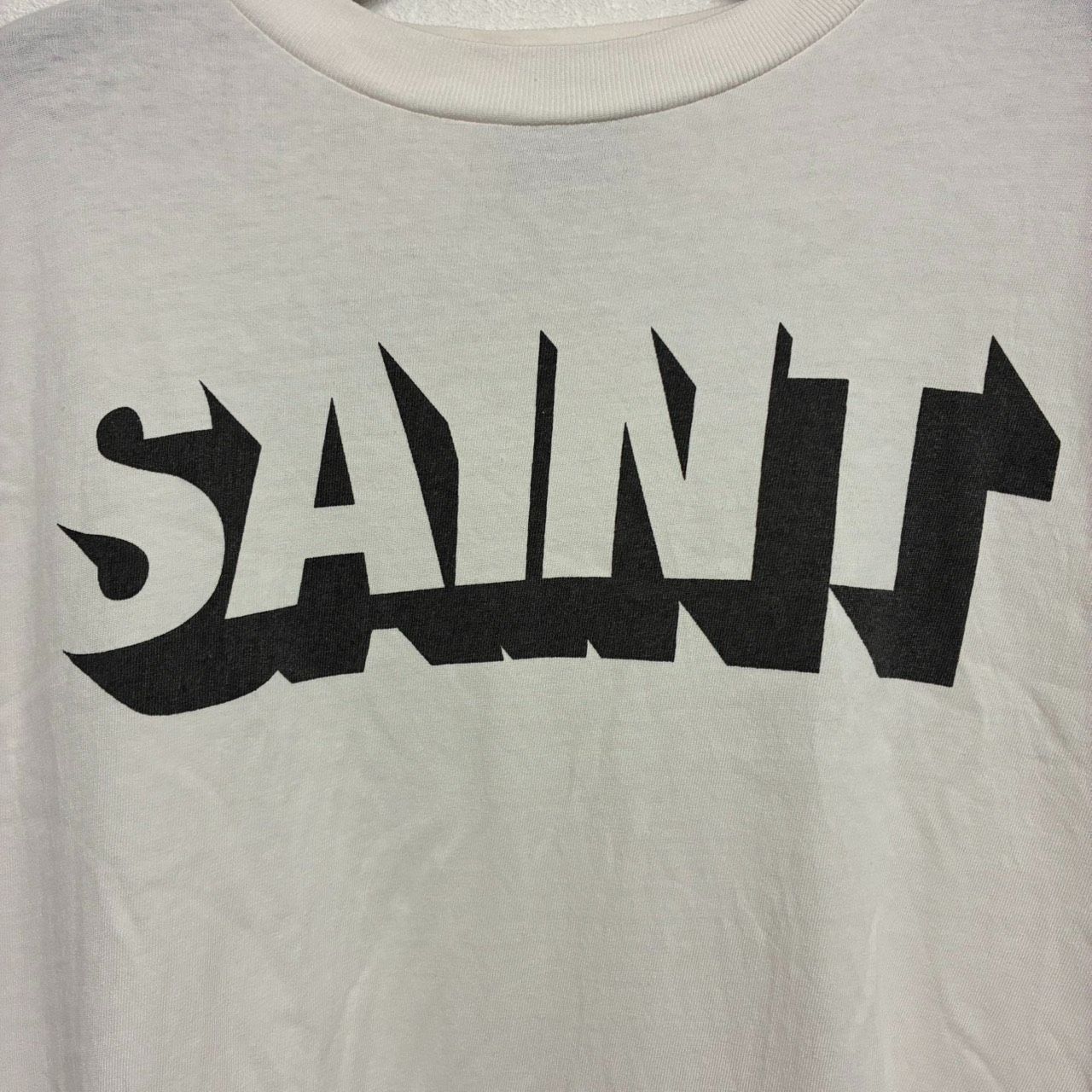 SAINT Mxxxxxx セントマイケル セントロゴ プリント 白 ホワイト 半袖