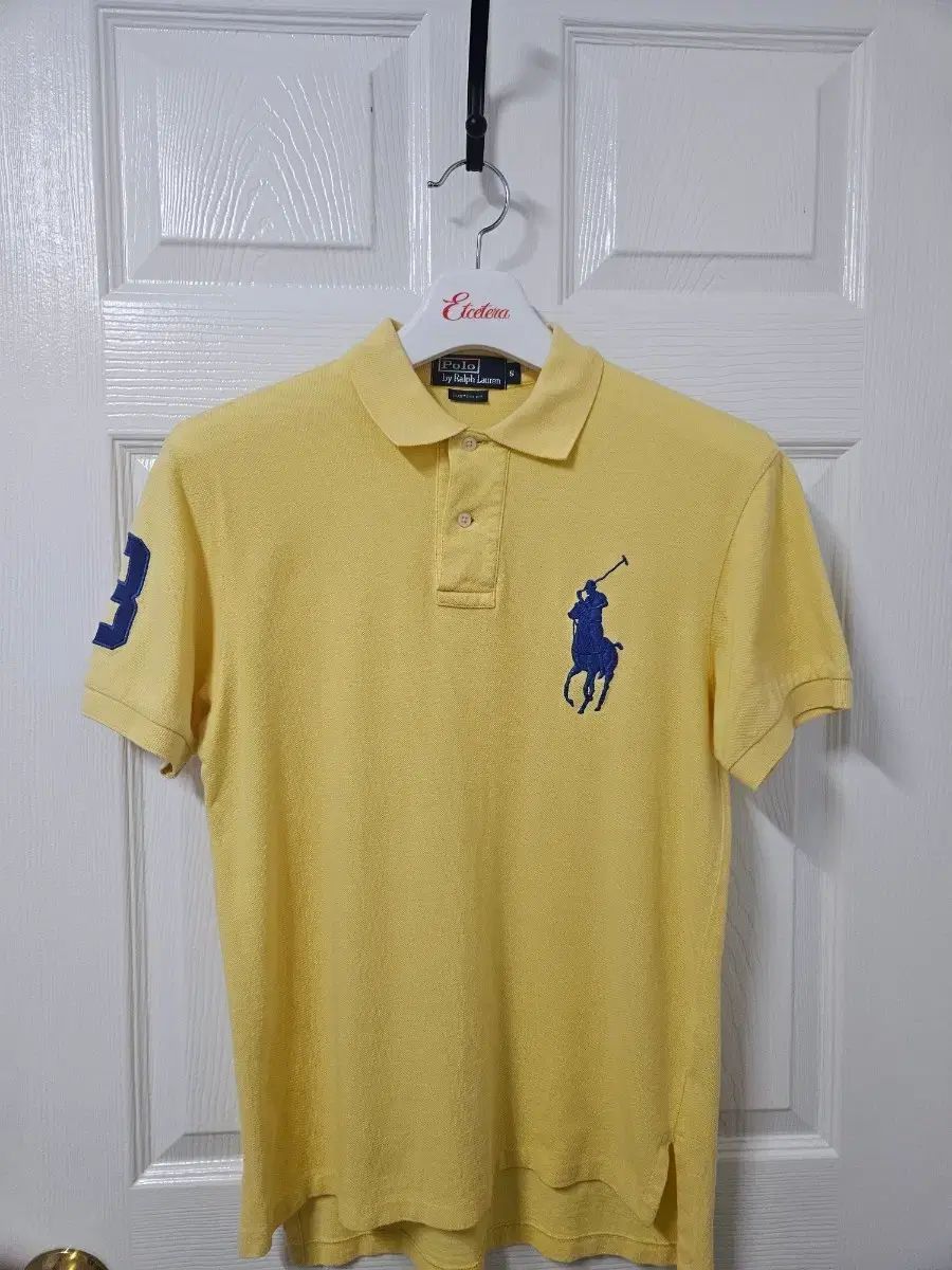 ポロ 黄色 ビックポニー カラーTシャツ sサイズ