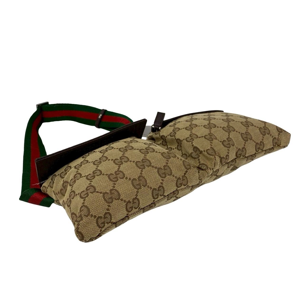 極 美品 GUCCI グッチ シェリーライン GG 柄 キャンバス レザー 本革