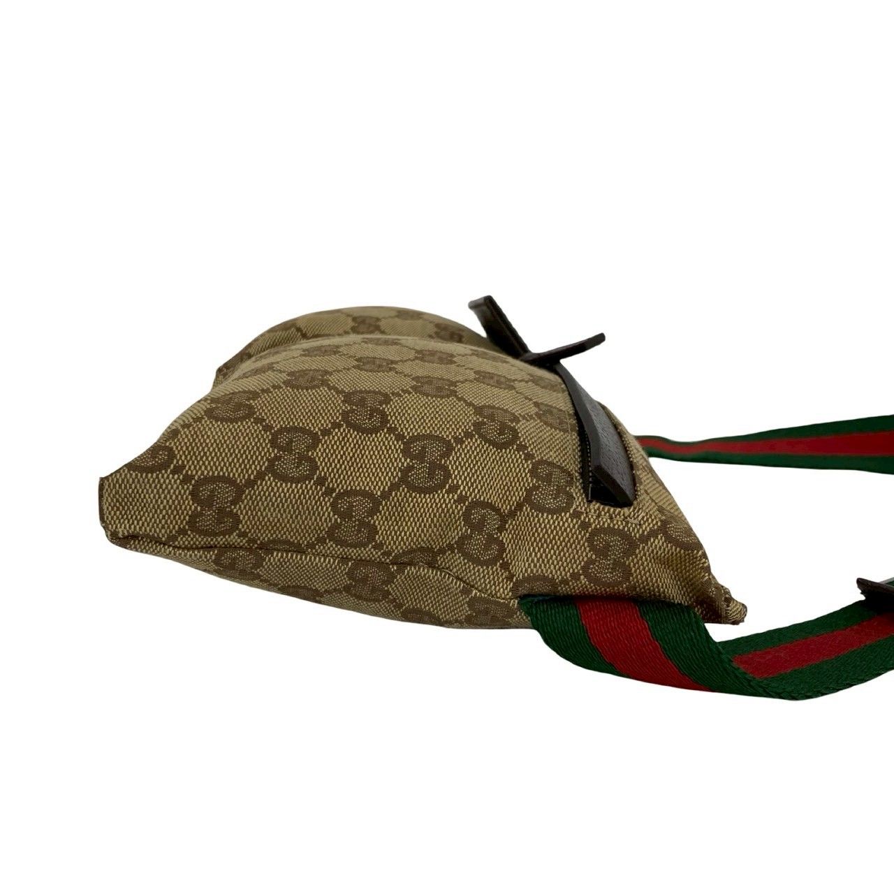 極 美品 GUCCI グッチ シェリーライン GG 柄 キャンバス レザー 本革