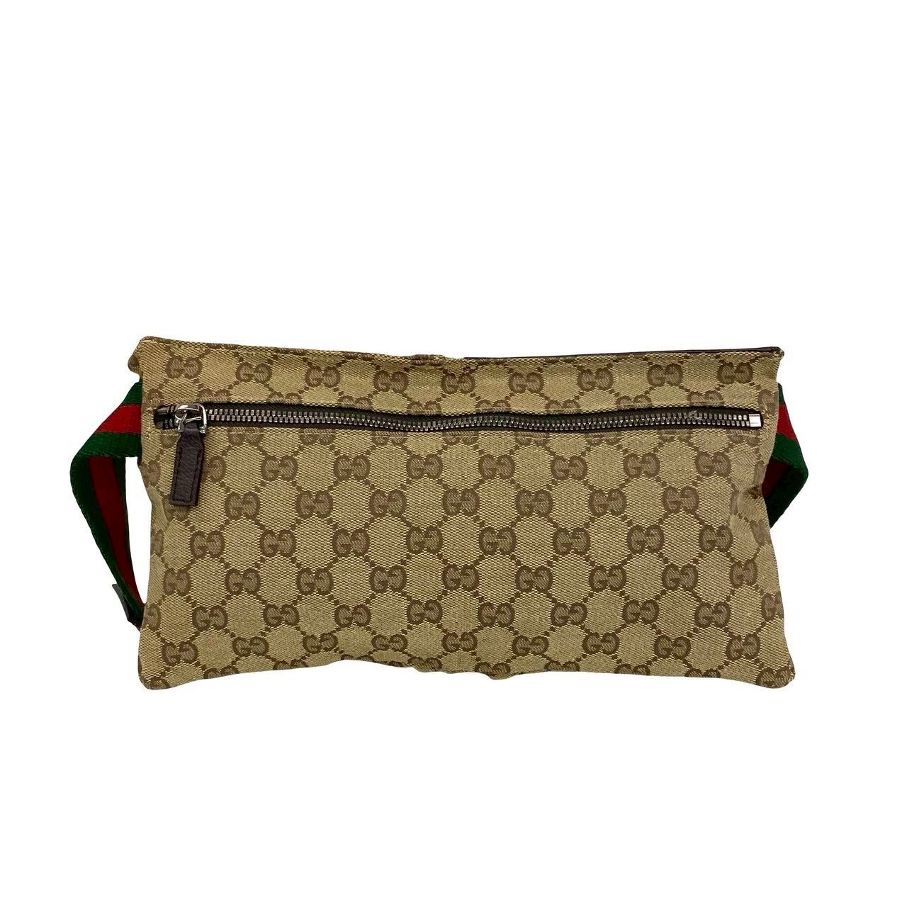 極 美品 GUCCI グッチ シェリーライン GG 柄 キャンバス レザー 本革