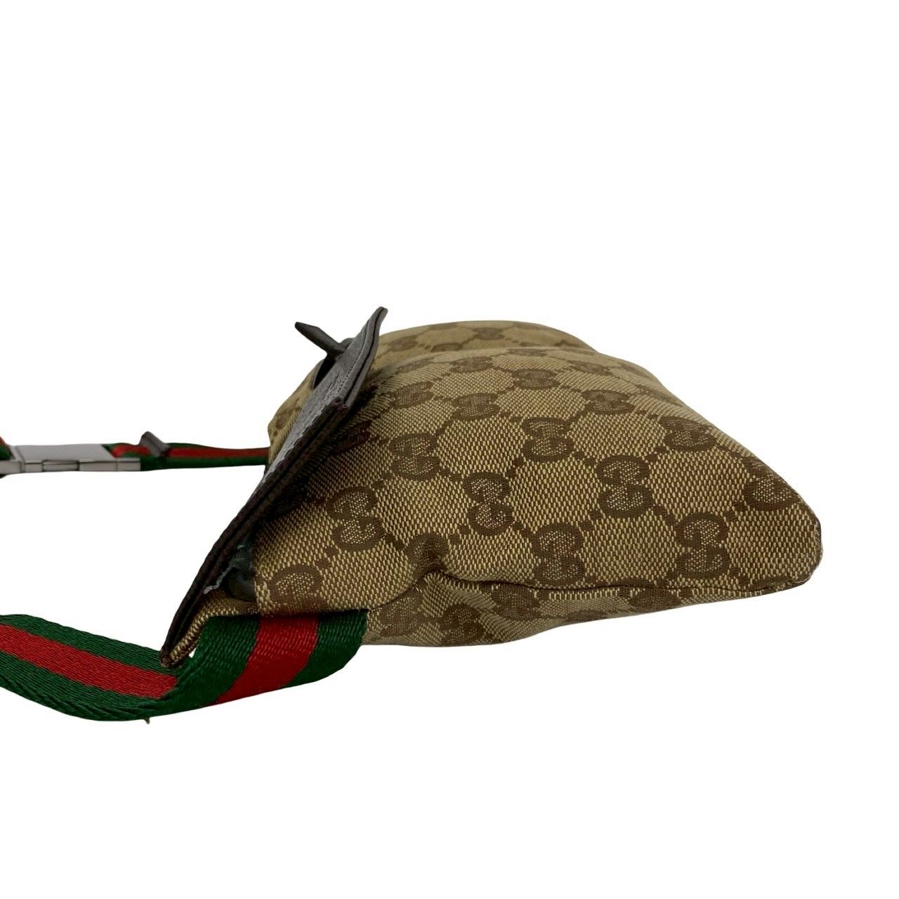 極 美品 GUCCI グッチ シェリーライン GG 柄 キャンバス レザー 本革