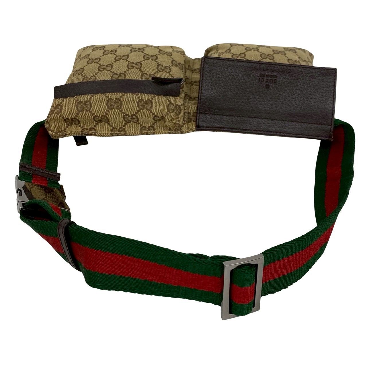 極 美品 GUCCI グッチ シェリーライン GG 柄 キャンバス レザー 本革