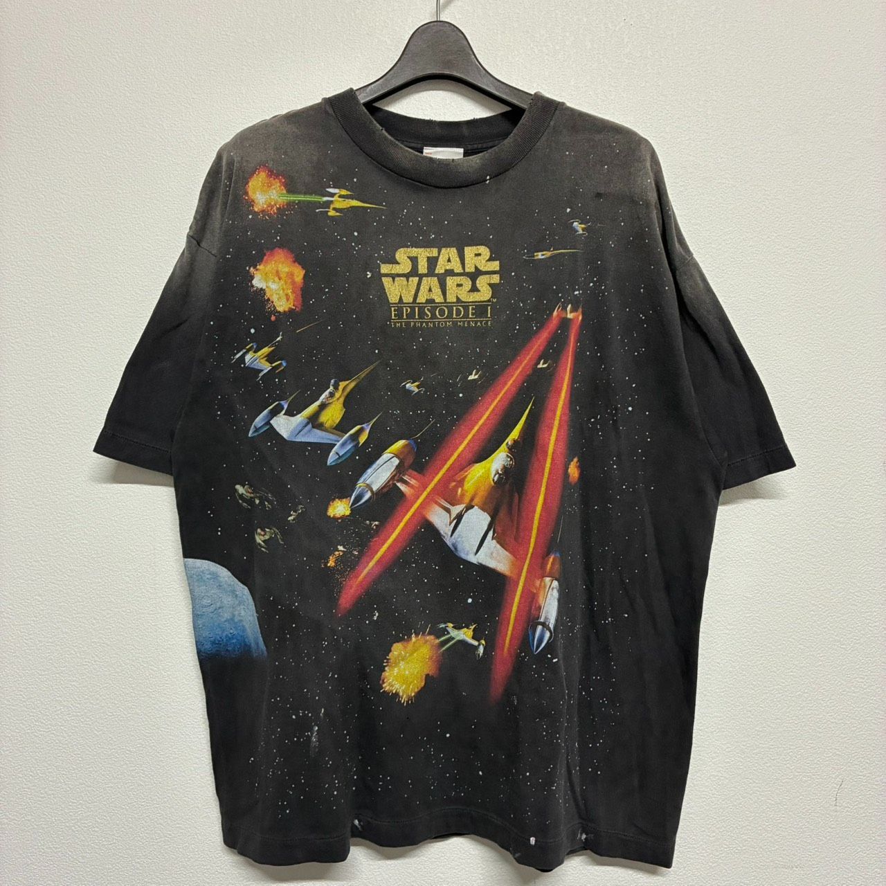 SAINT Mxxxxxx STAR WARS セントマイケル スターウォーズ コラボ 黒 ブラック 半袖 Tシャツ トップス メンズ レディース XLサイズ 美品 2731