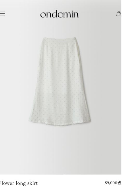 ondemin Flower long skirt ショート丈