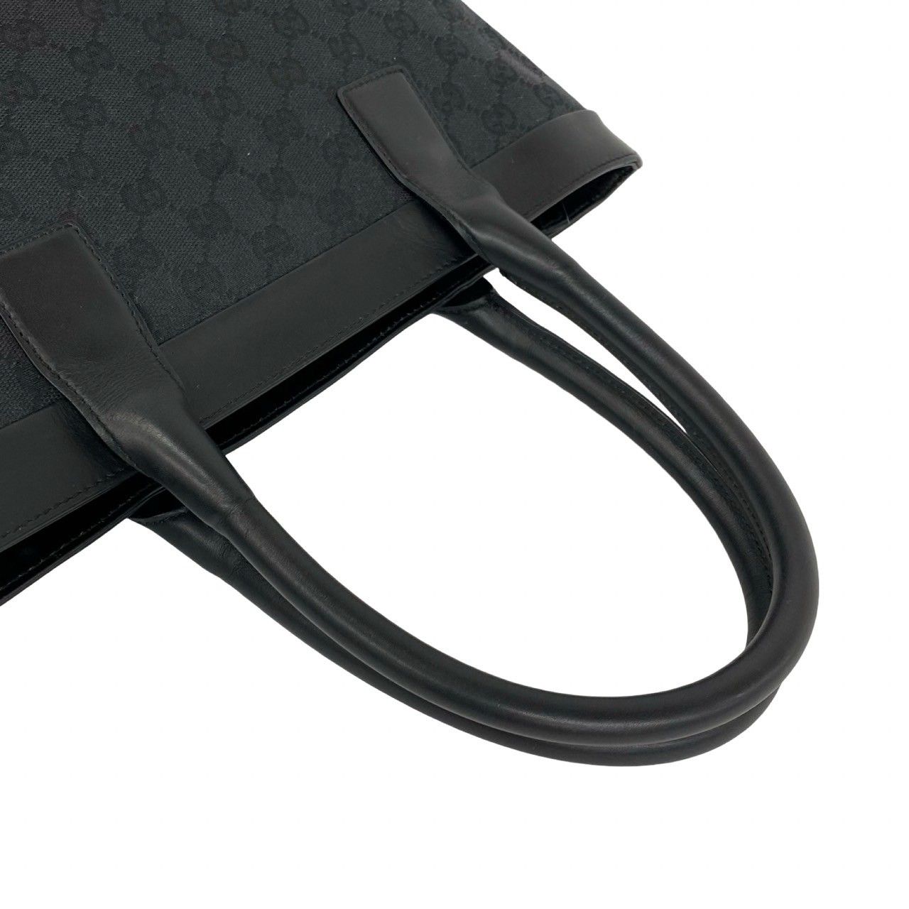 極 美品 GUCCI グッチ GG ロゴ 柄 キャンバス レザー 本革