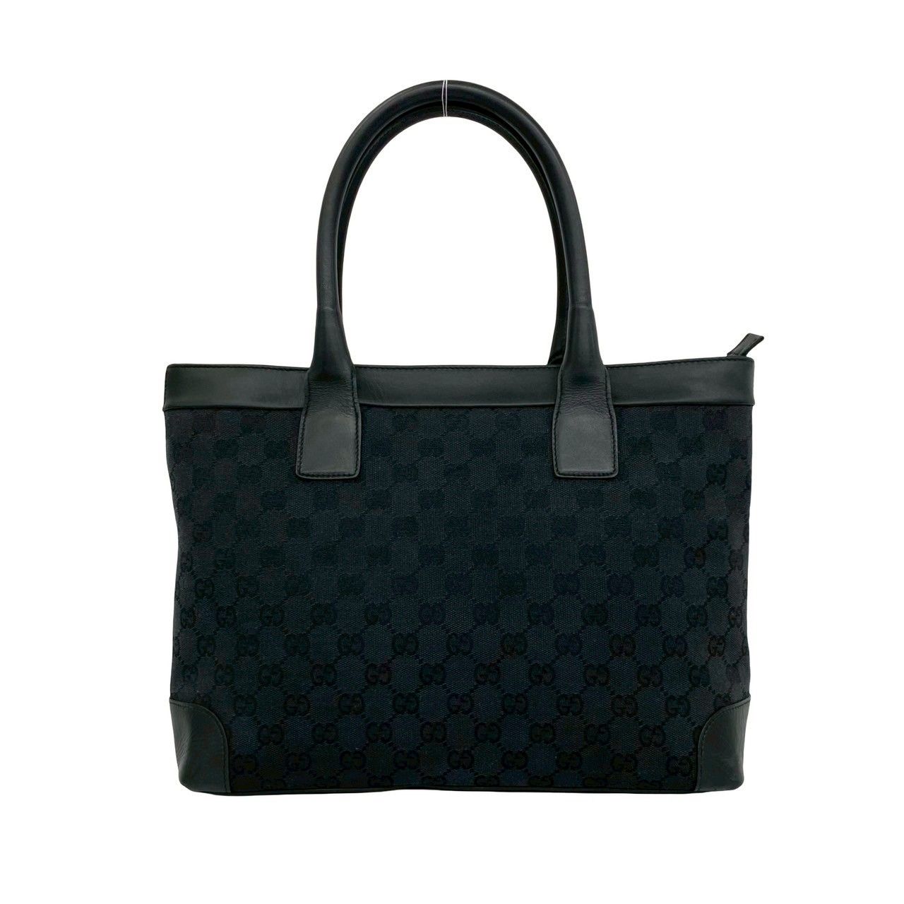 極 美品 GUCCI グッチ GG ロゴ 柄 キャンバス レザー 本革