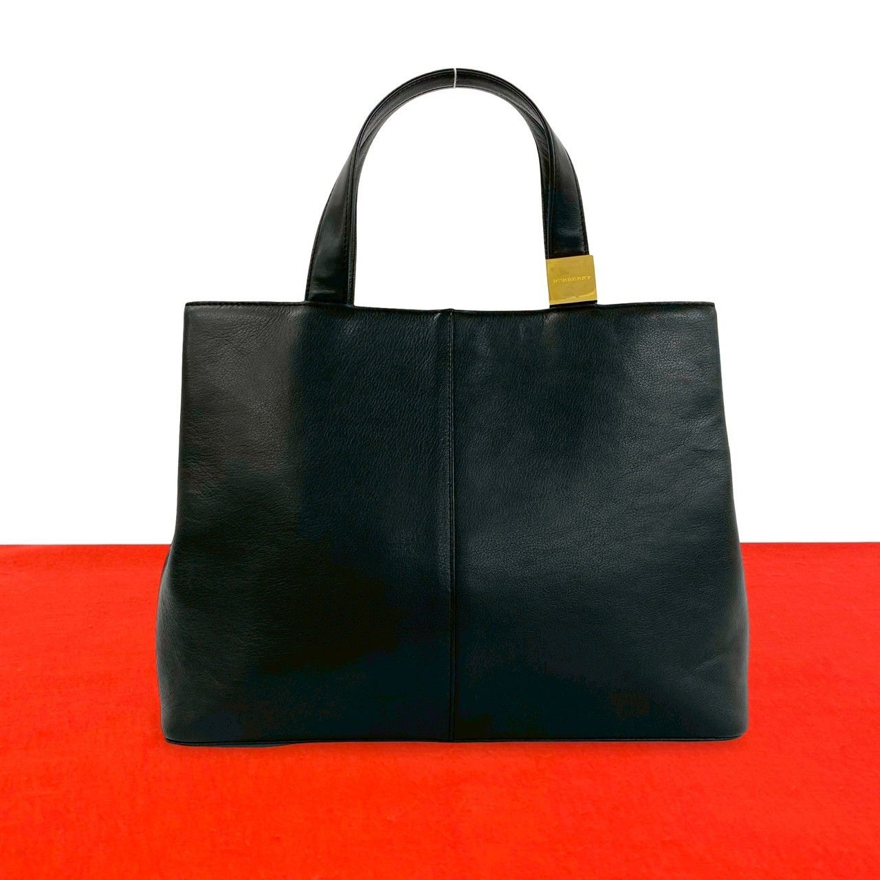 ほぼ未使用 希少品 BURBERRY バーバリー ノバチェック 柄 ロゴ 刻印 