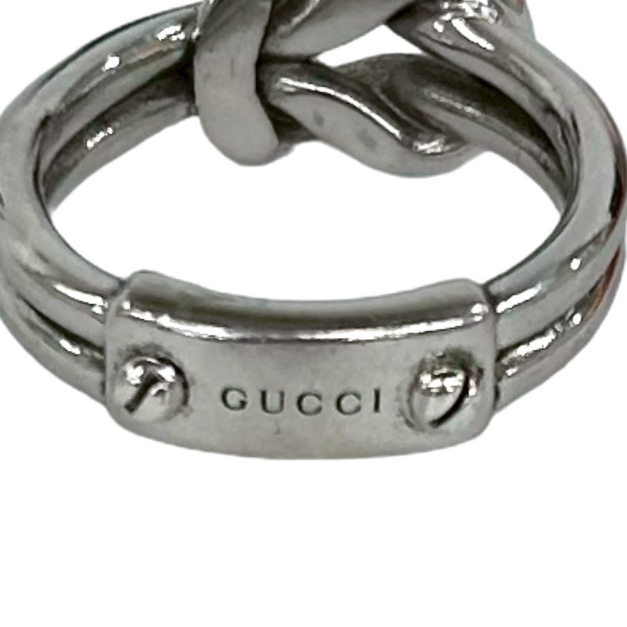 極 美品 GUCCI グッチ ノット リング シルバー925 指輪 15号 メンズ