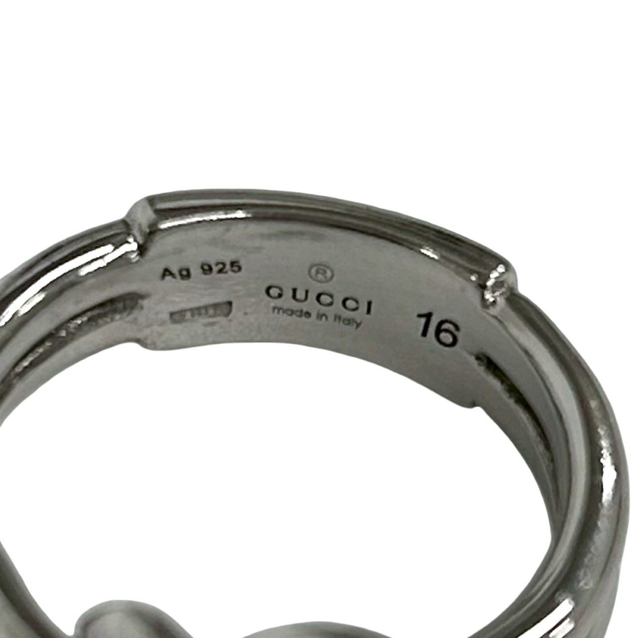 極 美品 GUCCI グッチ ノット リング シルバー925 指輪 15号 メンズ