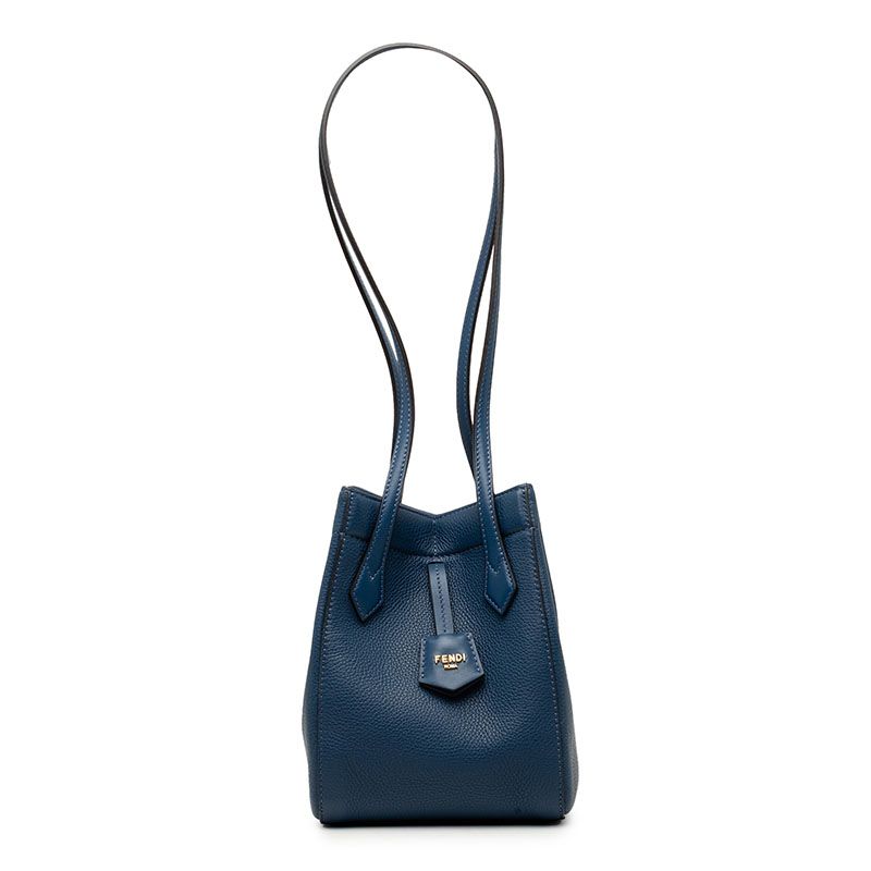 フェンディ オリガミ ミニ ORIGAMI ハンドバッグ トートバッグ ショルダーバッグ 8BS083 ブルー レザー レディース FENDI【228-77044】