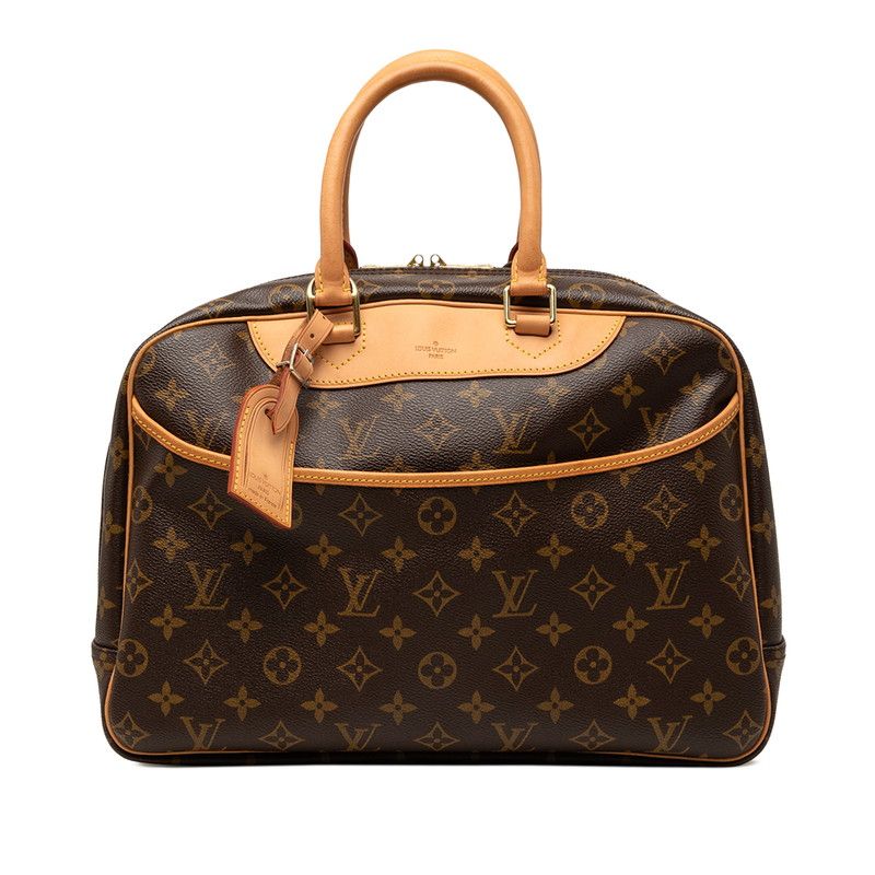 ルイ ヴィトン モノグラム ドーヴィル ハンドバッグ M47270 ブラウン PVC レザー レディース LOUIS VUITTON【228-77056】