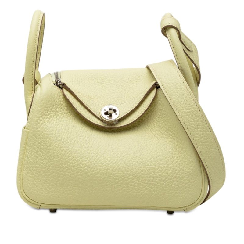 エルメス リンディ ミニ ショルダーバッグ ハンドバッグ 2WAY ジョーヌミルトン イエロー系 トリヨンクレマンス レディース HERMES【228-77069】
