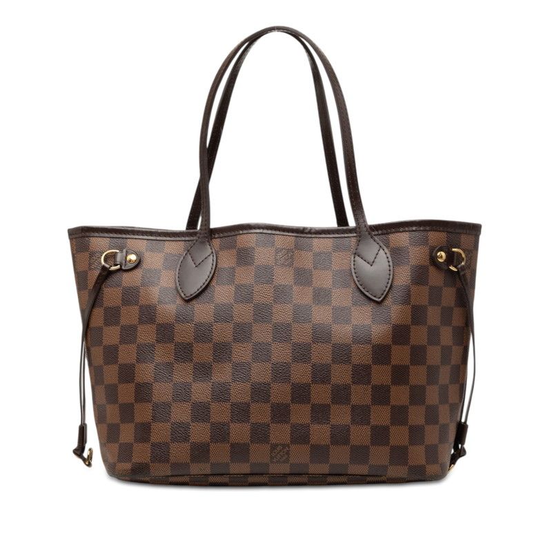 ルイ ヴィトン ダミエ ネヴァーフルPM ハンドバッグ トートバッグ N51109 ブラウン PVC レザー レディース LOUIS VUITTON【228-77097】