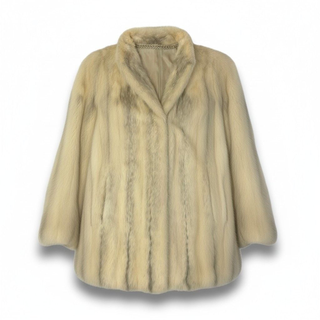 45c21 パステルクロスミンク ファーコート サイズF ホワイト 本毛皮 Pastel Cross Mink Fur Coatt18r 18,750円