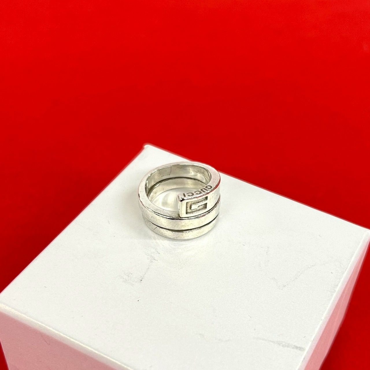 極 美品 GUCCI グッチ スパイラル スネーク リング シルバー925 指輪