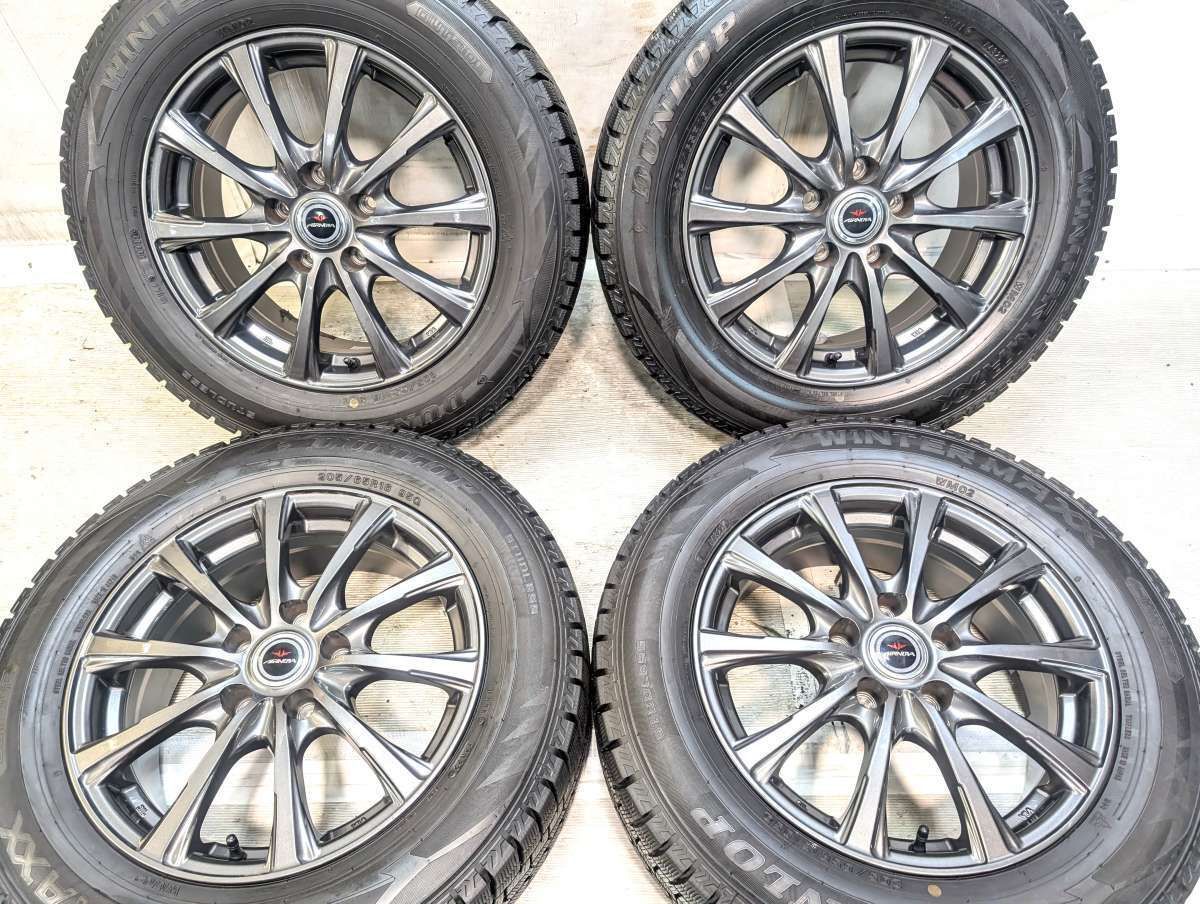 205/65R16 ダンロップ ウィンターマックス WM02 AIRNOVA 16x6.5 38
