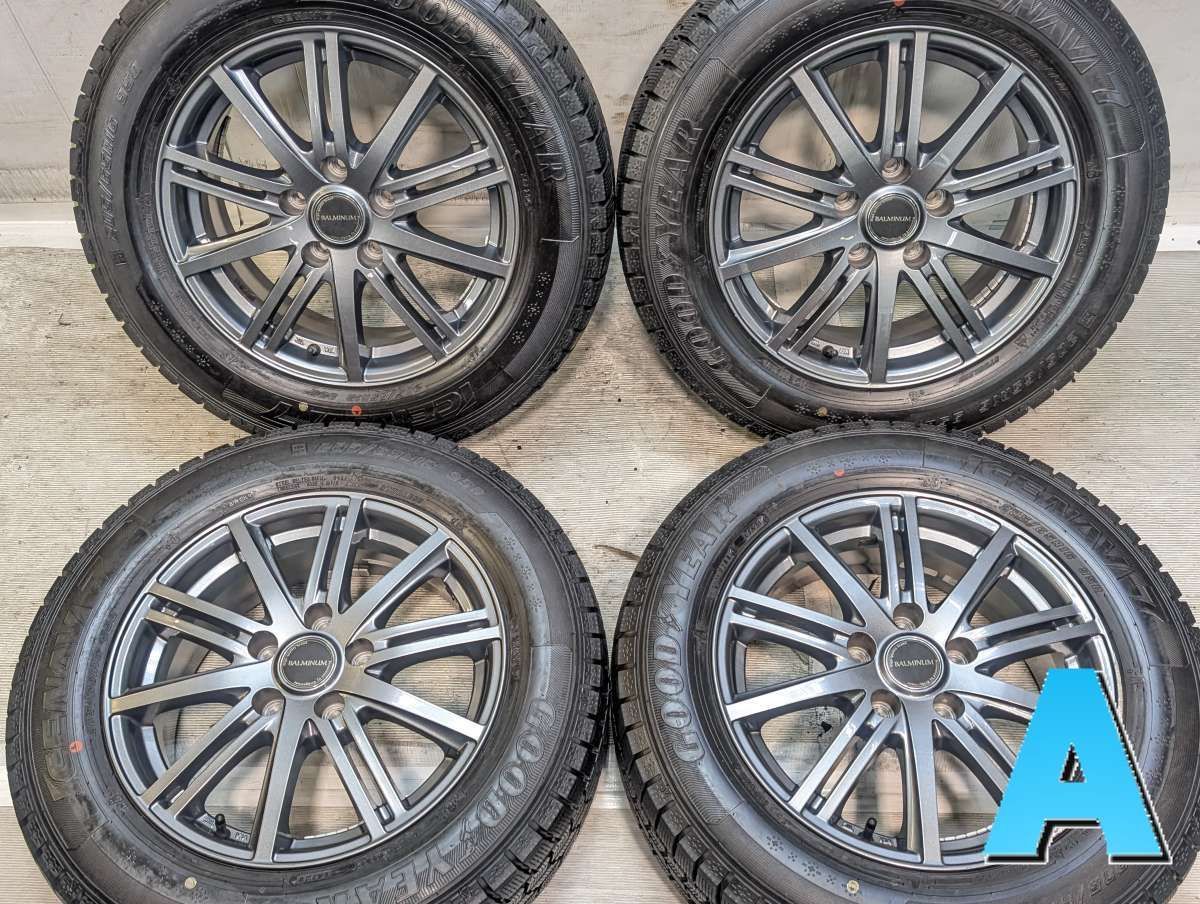 205/65R16 グッドイヤー アイスナビ 7 　 BALMINUM 16x6.5 38 114.3-5穴 中古タイヤ スタッドレスタイヤ ホイールセット 4本セット w16260605911