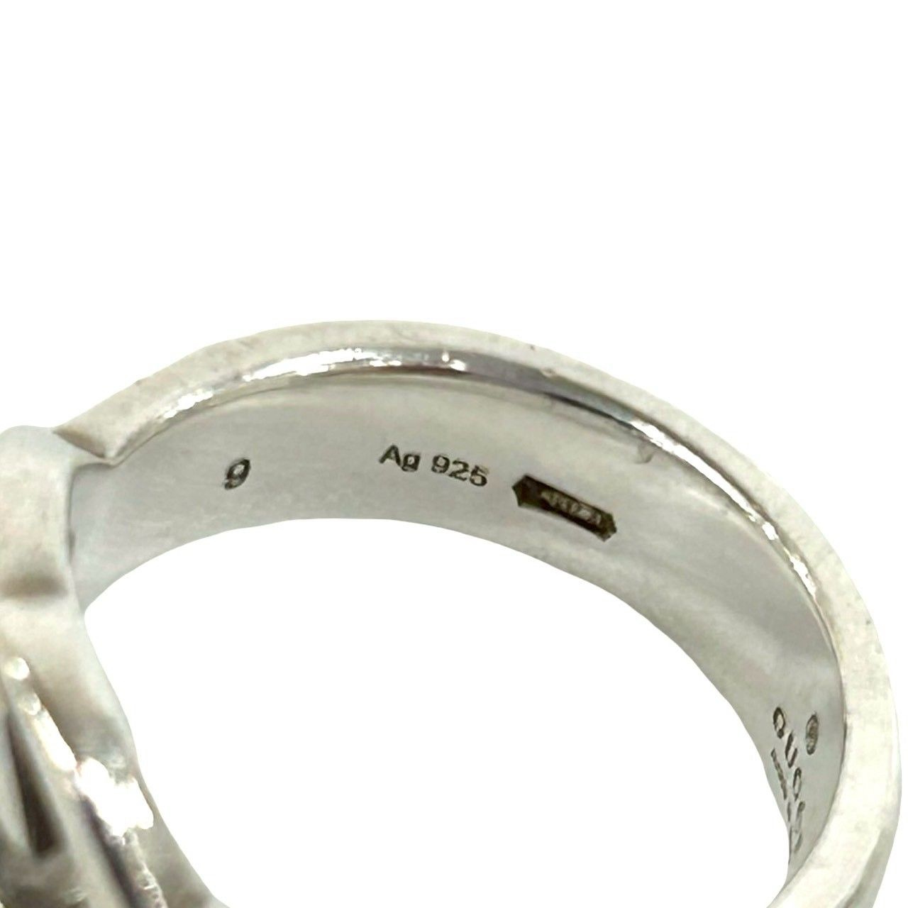 極 美品 GUCCI グッチ インターロッキング G シルバー925 指輪 8号