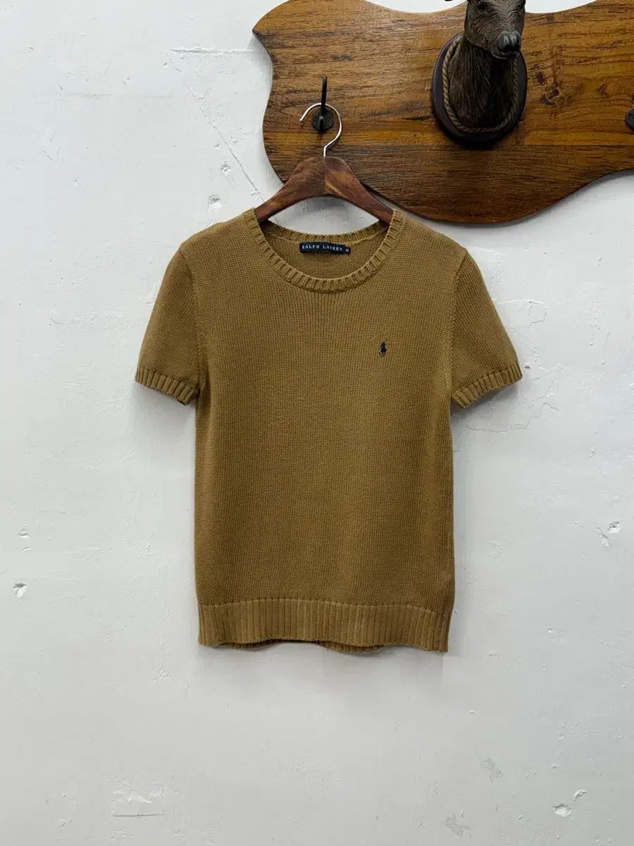 55) ラルフローレン コットン ニット 半袖 Tシャツ