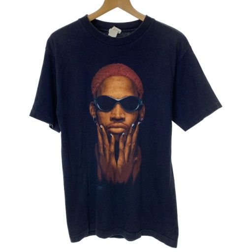 【中古】　BLUE HAIR　Tシャツ　90s vintage　90年代　OLD　半袖　トップス　クルーネック　Dennis Rodman　バスケット選手　プリント　USA製　古着　/1103
