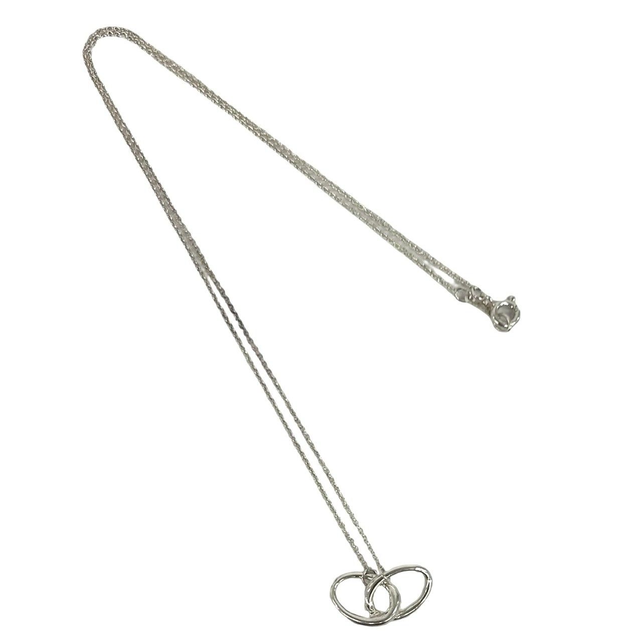 極 美品 TIFFANY&Co. ティファニー ダブル ループ ネックレス シルバー