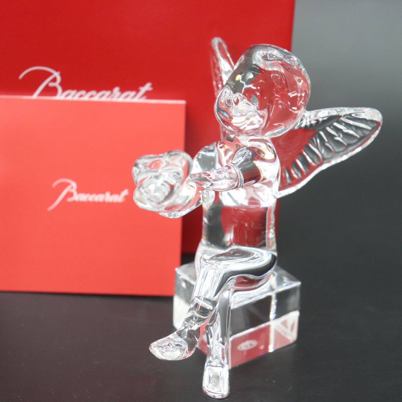 S☆ バカラ クリスタルエンジェル置物 約10cm ITYW8DKXEPOE 未使用品 Baccarat バカラ クリスタル エンジェル
