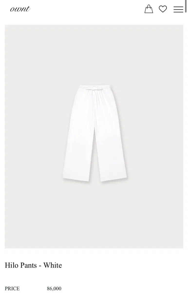 ONT ヒール パンツ (白) long