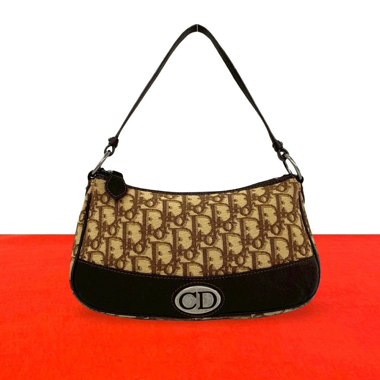 極 美品 Christian Dior ディオール ヴィンテージ トロッター 柄 CD