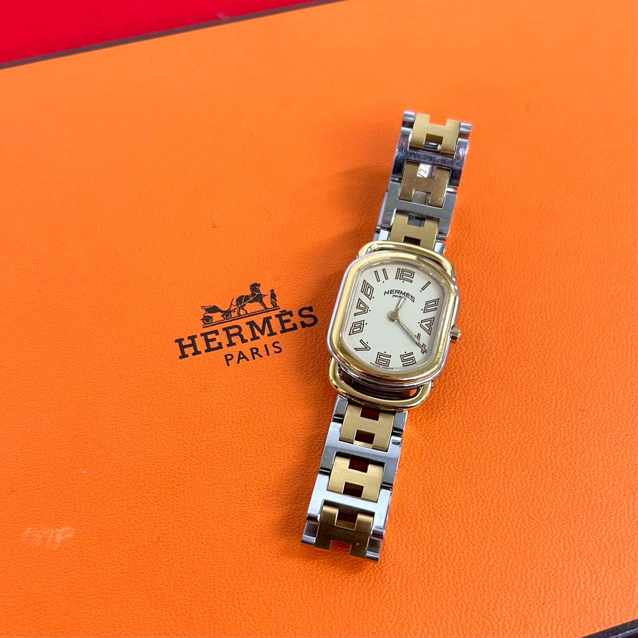 稼働品 極 美品 HERMES エルメス ヴィンテージ ラリー ステンレス