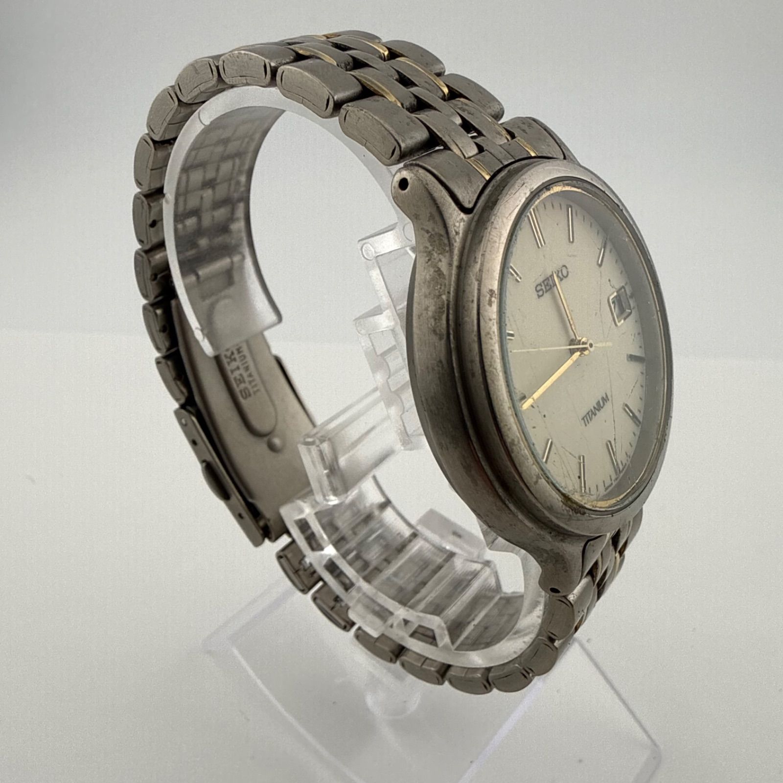 SEIKO 7N42-8A60 セイコー TITANIUM チタニウムメンズ 腕時計 ジャンク 