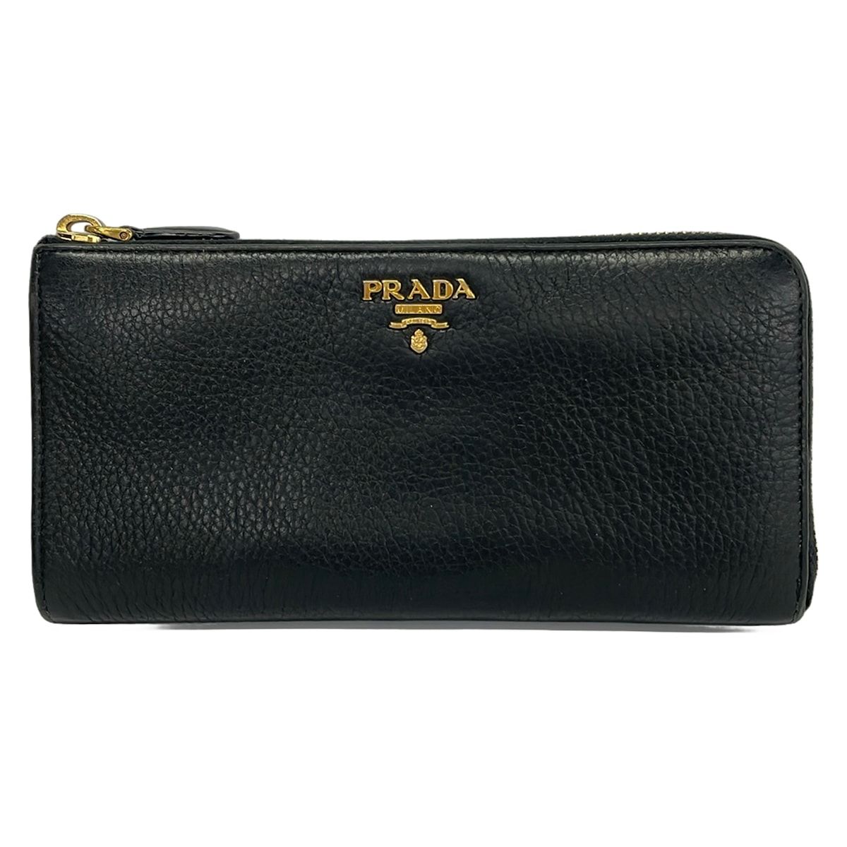 PRADA(プラダ) 長財布 - 1ML183 黒 L字ファスナー レザー