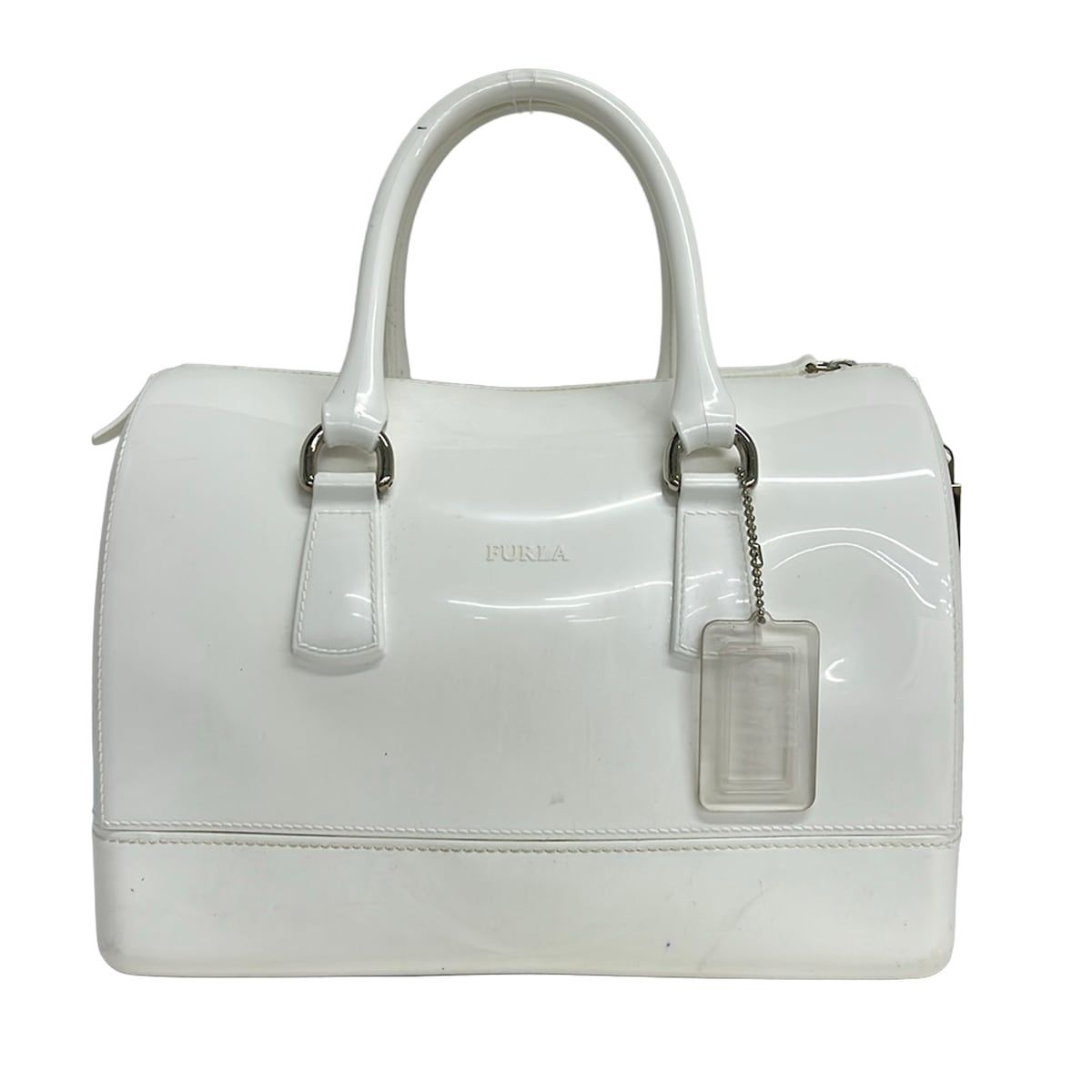 FURLA(フルラ) ハンドバッグ キャンディバッグ 白 ミニボストン - メルカリ