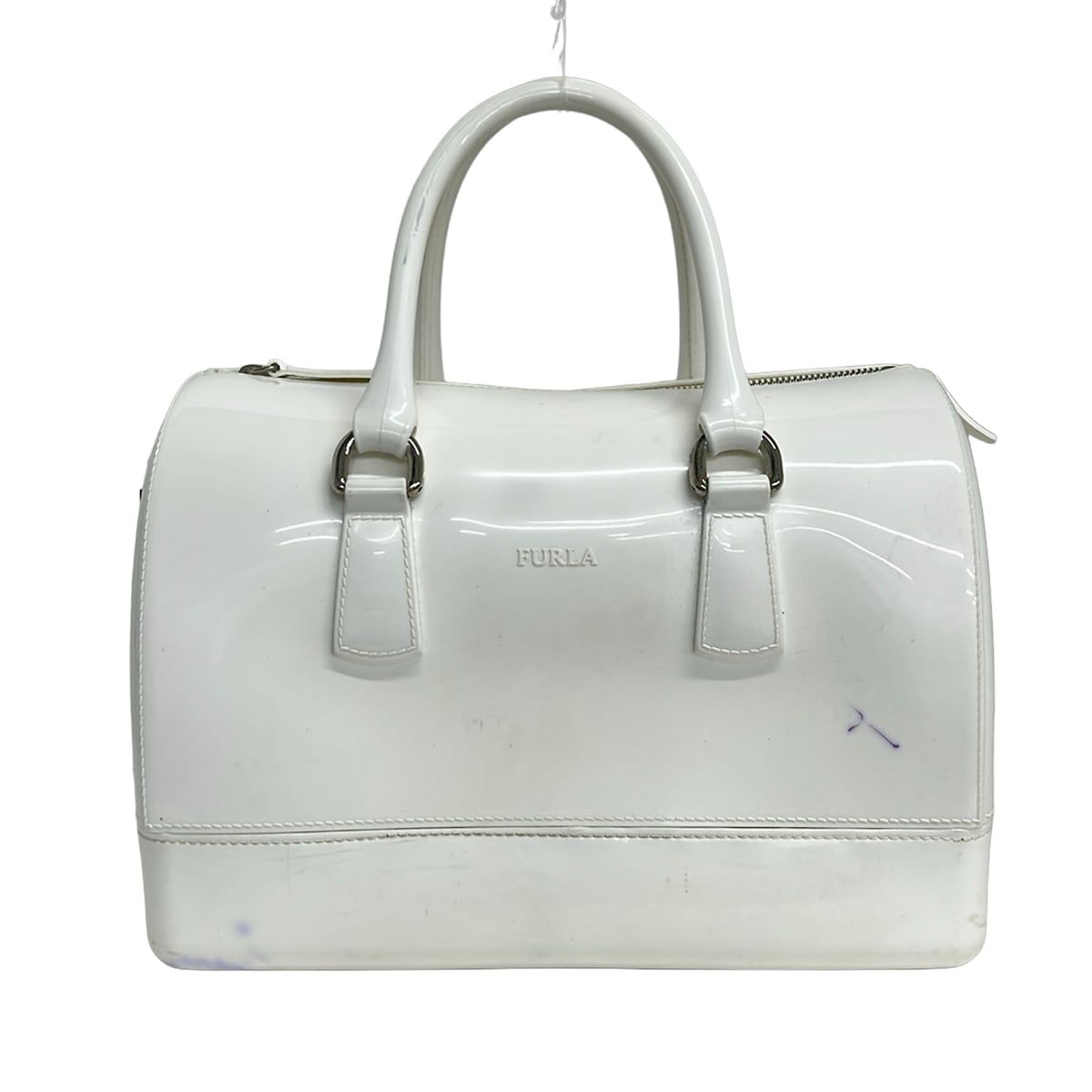 FURLA(フルラ) ハンドバッグ キャンディバッグ 白 ミニボストン - メルカリ