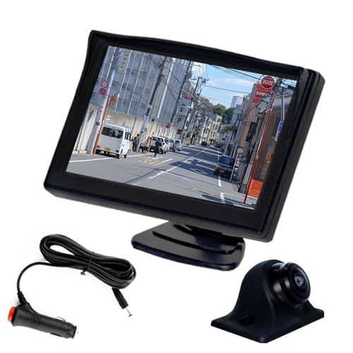AHDサイドカメラ+５インチオンダッシュモニター セットAHD シガーソケット給電1080P 運転支援 左右 死角確認 穴開け不要取付簡単 暗視に強い 正像・鏡像切替 画像左右反転 12V 日本語説明書付き (MR503-1080P)pms 7e107171