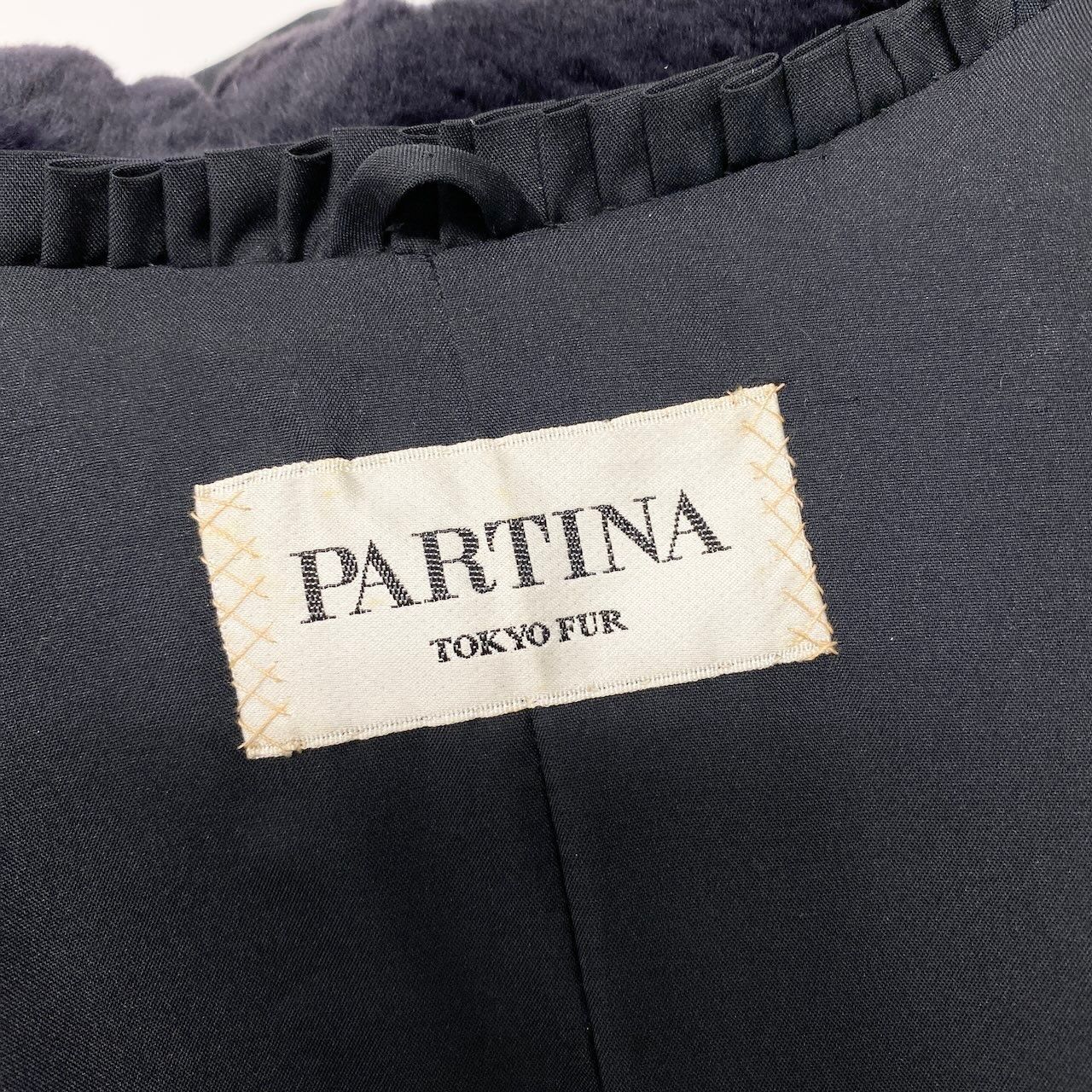 即決 美品 PARTINA パルティナ ロング ミンクファー コート13号 TM 