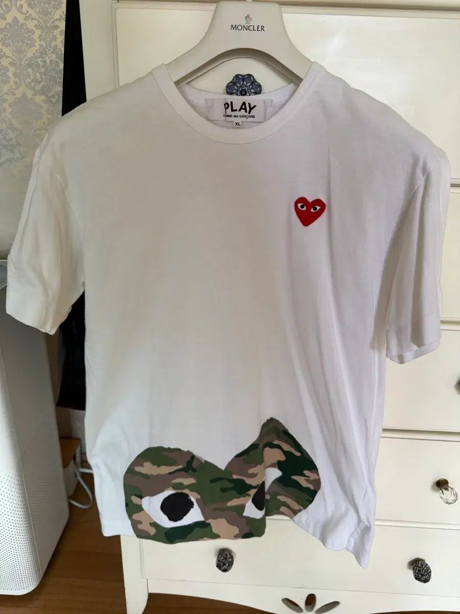 コム・デ・ギャルソン PLAY カモフラージュ ハート 半袖Tシャツ XL