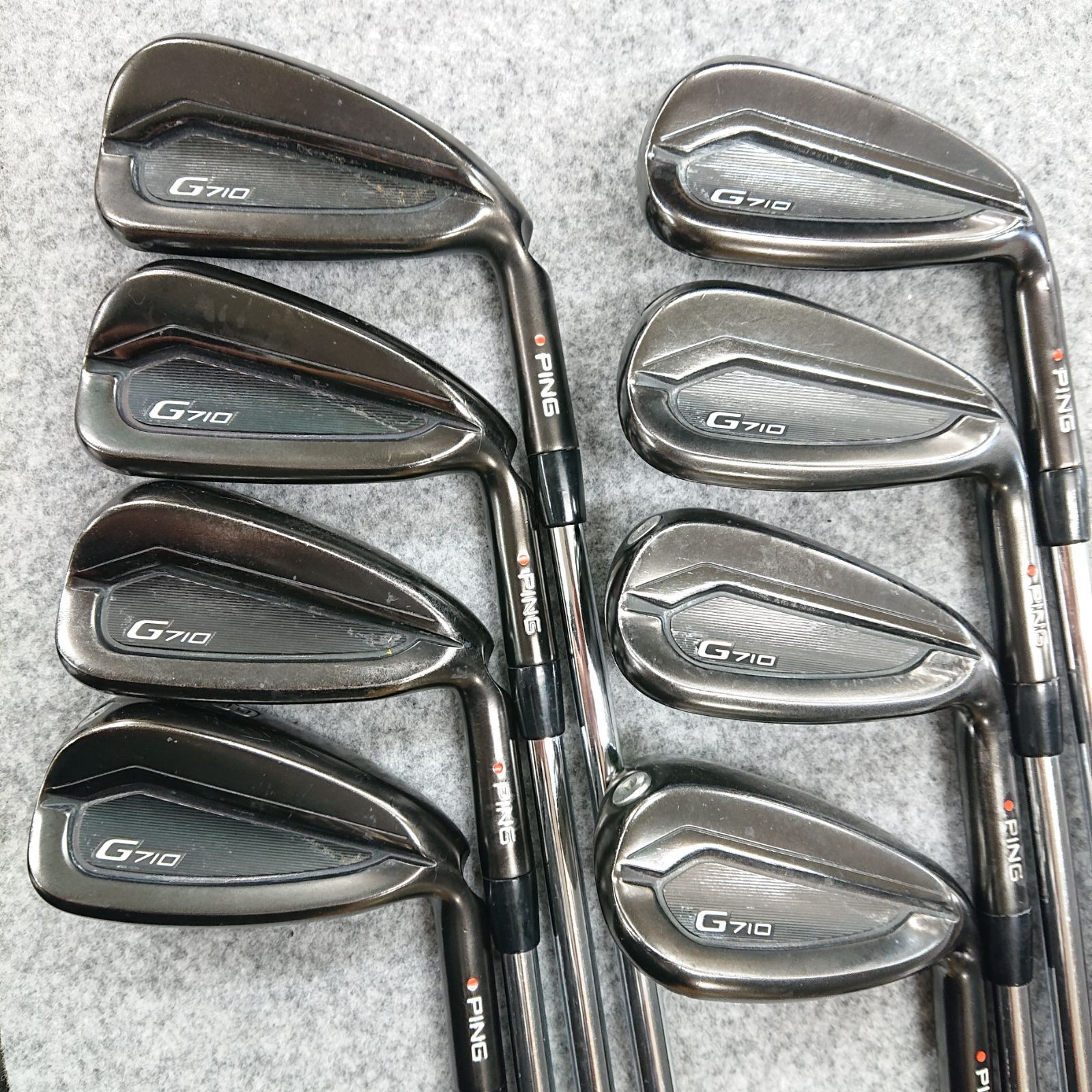 ジャンボグリップ PING G710 power Spec オレンジドット #5-PW、UW、SW 計8本 アイアンセット N.S.PRO MODUS3 モーダス3 TOUR105 (R)