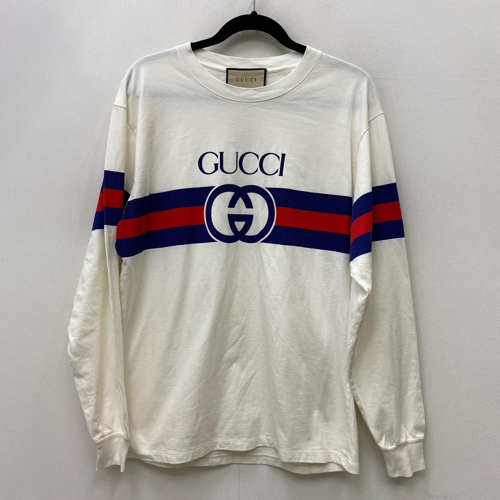 【加古川店】 中古 GUCCI | グッチ 長袖Ｔシャツ 国内正規品 581903 ホワイト サイズ：XS 【108】