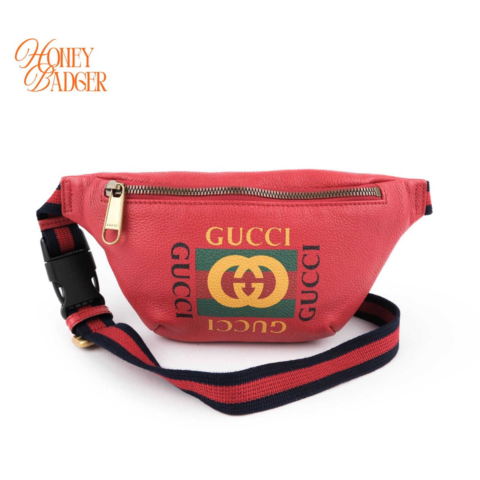 【新品同様】グッチ GUCCI ベルトバッグ ウエストポーチ ボディバッグ レッド 赤 レザー レッド 59,340円