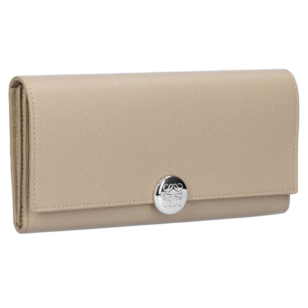 ロエベ LOEWE 長財布 フラップ財布 ぺブル コンティネンタル ウォレット CANBACWX03 5541 CLAY