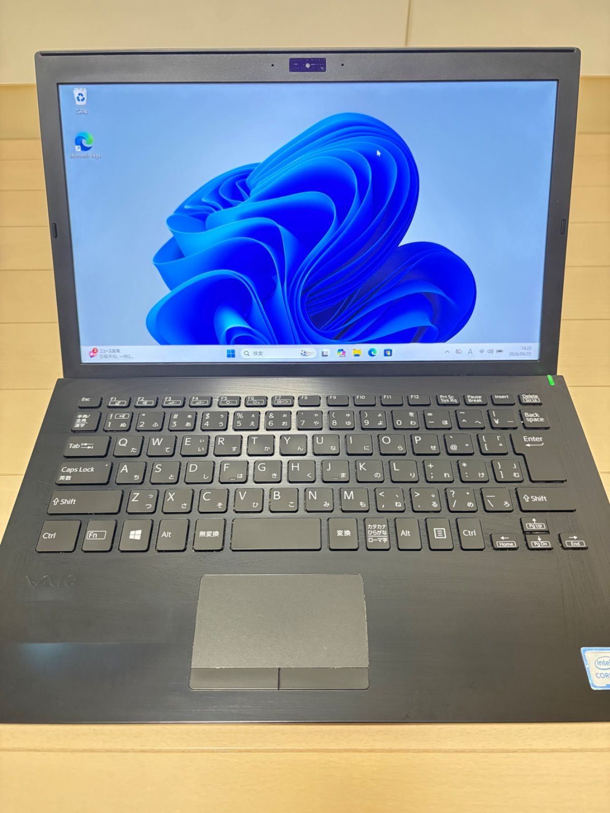 【美品・バッテリー良好】VAIO Pro PG VJPG11C11N 8世代 i5 SSD256GB メモリ8GB Windows11 すぐ使える