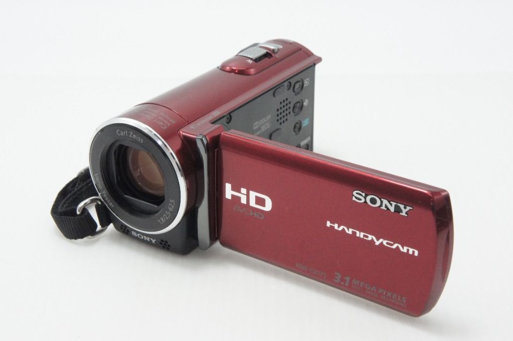 美品 SONY ソニー HDR-CX170 デジタルビデオカメラ レッド 260618as